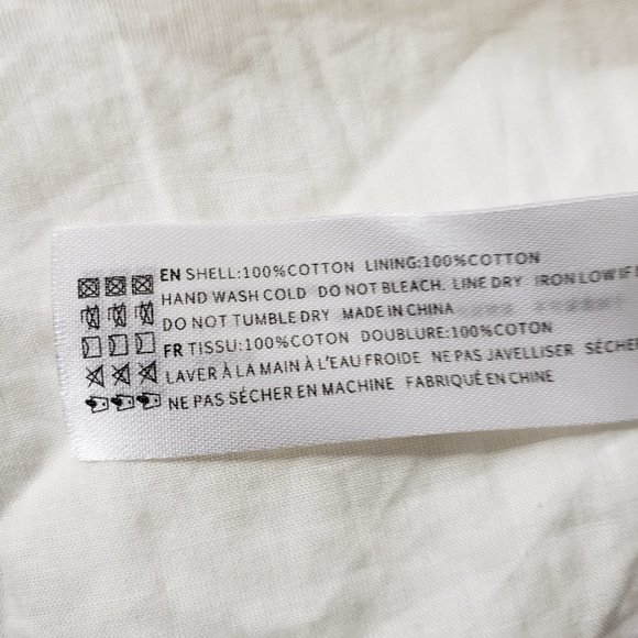 En Saison Women's Floral Tiered Embroidered Tent Dress Pockets Sz L, White (1179 - Picture 7 of 7